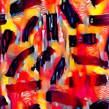 Painting titled "Abstract colorful a…" by Dizlarka, Original Artwork, Acrylic