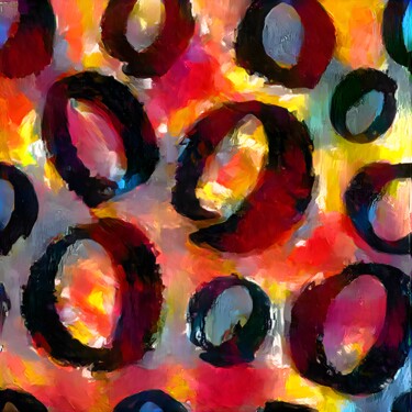 Painting titled "Polka dots painting…" by Dizlarka, Original Artwork, Digital Painting