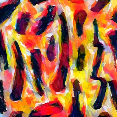 Картина под названием "Abstract colorful a…" - Dizlarka, Подлинное произведение искусства, Цифровая живопись