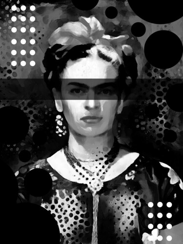 Pittura intitolato "Pop art, Frida Kahl…" da Dizlarka, Opera d'arte originale, Pittura digitale