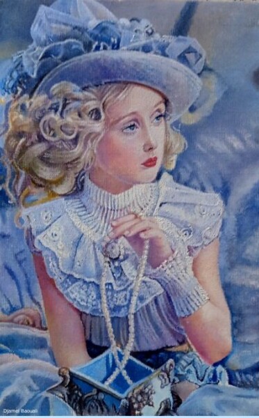 Painting titled "Princesse" by Djamel Baouali, Original Artwork, Oil