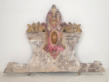 Skulptur mit dem Titel "château" von Djamel Eddine Hafis, Original-Kunstwerk, Holz