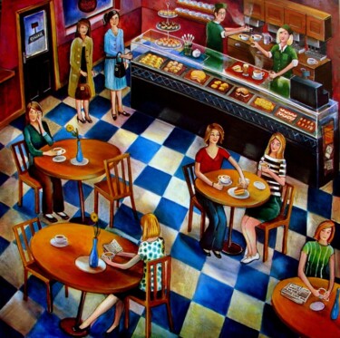 "Retrait de caféine" başlıklı Tablo Djamel Eddine Hafis tarafından, Orijinal sanat, Akrilik