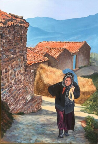 Painting titled "Daily life in the m…" by Djamel Eddine Mebrek, Original Artwork, Oil