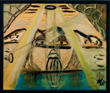 Peinture intitulée "colère-esprit-de-la…" par Djaouida Lamri, Œuvre d'art originale