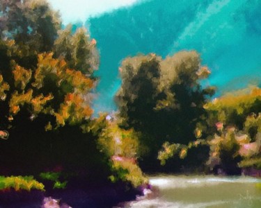 「Wenatchee River」というタイトルの絵画 David Dalyによって, オリジナルのアートワーク, その他