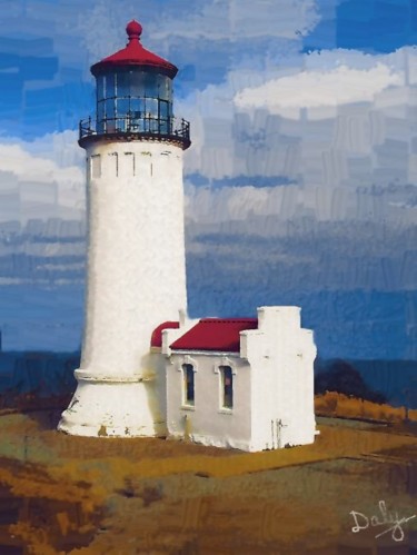 Painting titled "Lighthouse WA" by David Daly, Original Artwork