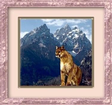 Painting titled "Teton Couger" by David Daly, Original Artwork