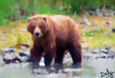 Painting titled "brown-bear-back.jpg" by David Daly, Original Artwork