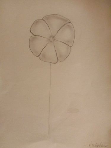 Dessin intitulée "Sunny Flower 1" par Djeckphenix, Œuvre d'art originale, Crayon