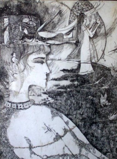 Pintura intitulada "sèrènitè" por Saiah, Obras de arte originais, Óleo