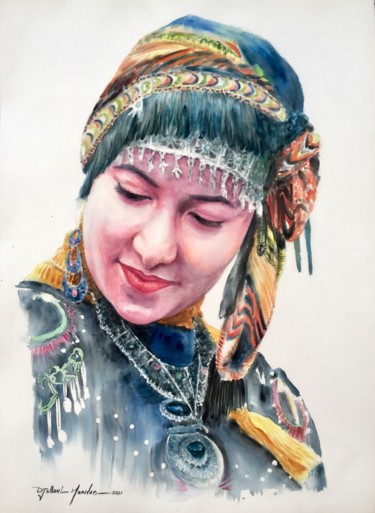 Be proud Peinture intitulée "Be proud" par Djelloul Merhab, Œuvre d'art originale, Aquarelle