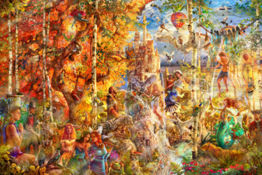 Digitale Kunst mit dem Titel "Sunlight fairy-tales" von Djimme Dorje Ahni, Original-Kunstwerk, Digitale Malerei
