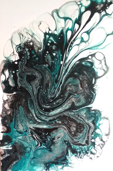 Картина под названием "AN EXPLOSION OF EMO…" - Djuliana Prix, Подлинное произведение искусства, Акрил Установлен на Деревянн…