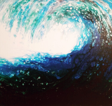 Painting titled "WAVE" by Djuliana Prix, Original Artwork, Acrylic