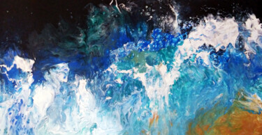 Картина под названием "SEA AND SAND" - Djuliana Prix, Подлинное произведение искусства, Акрил Установлен на Деревянная панель