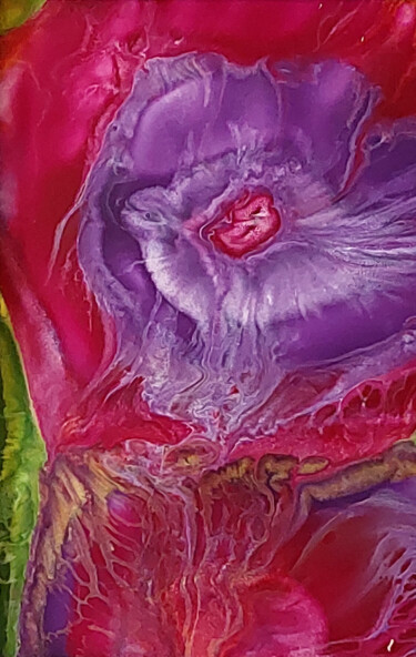 Schilderij getiteld "WORLD OF FLOWERS # 3" door Djuliana Prix, Origineel Kunstwerk, Acryl Gemonteerd op Andere stijve panelen