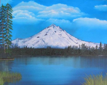 Painting titled "Mt. Hood" by D.K. Boljat, Original Artwork, Oil