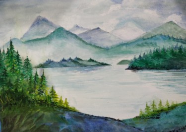 Painting titled "Water colour.jpg" by D.K., Original Artwork, Watercolor