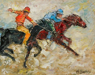 Painting titled ""The Win in Siena"…" by Andre, Yary, & Peter Dluhos, Original Artwork, Oil