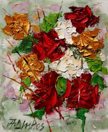 Painting titled ""Giardino d'Amore"…" by Andre, Yary, & Peter Dluhos, Original Artwork, Oil