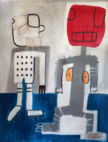 Картина под названием "He is in my room" - Daniel Malta, Подлинное произведение искусства, Акрил