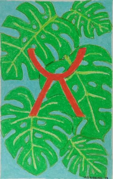 Peinture intitulée "Flora Brasileira 1-3" par Md Ribeiro, Œuvre d'art originale, Pastel