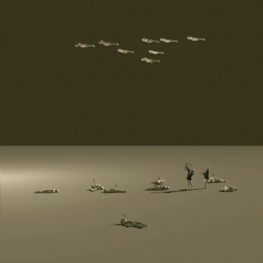 Digitale Kunst mit dem Titel "Fly to the North" von Dong Ming Guang, Original-Kunstwerk