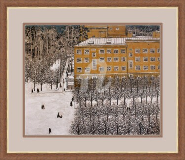Рисунок под названием ""Красногорск. Площа…" - Дмитрий Дроздецкий, Подлинное произведение искусства, Карандаш