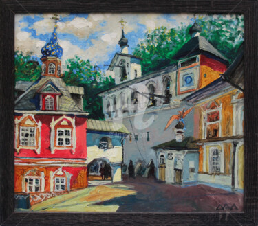 Peinture intitulée ""Печорский монастыр…" par Dmitri Drozdetski, Œuvre d'art originale, Huile