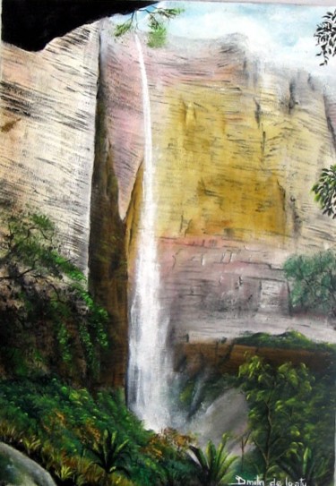 Pintura intitulada "Cachoeira da Fumaça" por Dmitri De Igatu, Obras de arte originais