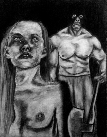 Картина под названием "Последние минуты" - Дмитрий Илларионов, Подлинное произведение искусства, Карандаш Установлен на Дере…