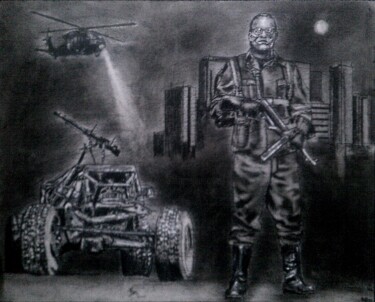 Rysunek zatytułowany „Воин апокалипсиса” autorstwa Дмитрий Илларионов, Oryginalna praca, Ołówek Zamontowany na Drewniana ram…