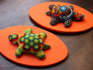 Skulptur mit dem Titel "Good luck turtles" von Dmitrii Kastalskii, Original-Kunstwerk, Mosaik