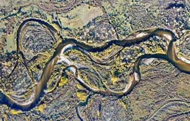摄影 标题为“Река Темник с высот…” 由Дмитрий Мызников, 原创艺术品, 数码摄影