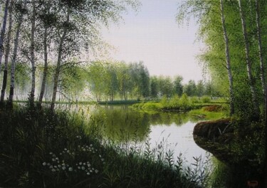 Картина под названием "Летнее утро" - Дмитрий Репин, Подлинное произведение искусства