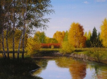 Картина под названием "Краски осени" - Дмитрий Репин, Подлинное произведение искусства, Масло