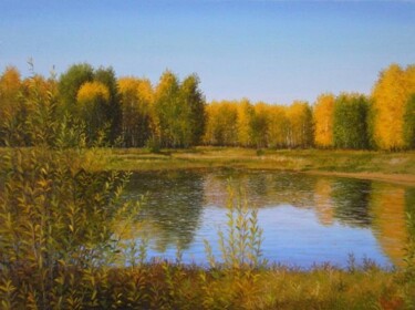 Картина под названием "Золото осени" - Дмитрий Репин, Подлинное произведение искусства, Масло