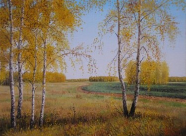 Картина под названием "Осенний день" - Дмитрий Репин, Подлинное произведение искусства, Масло