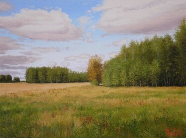 Painting titled "Осень на пороге" by Dmitrii Repin, Original Artwork, Oil
