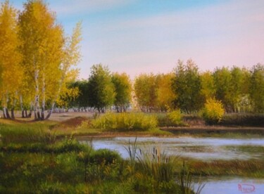 Картина под названием "Осень" - Дмитрий Репин, Подлинное произведение искусства, Масло