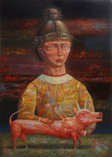 Schilderij getiteld "Sacrifice" door Dmitrii Ryzhikov, Origineel Kunstwerk, Acryl