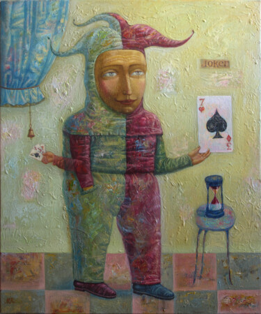 Ζωγραφική με τίτλο "Jester. 2013. Imagi…" από Dmitrii Ryzhikov, Αυθεντικά έργα τέχνης, Ακρυλικό Τοποθετήθηκε στο Ξύλινο φορε…