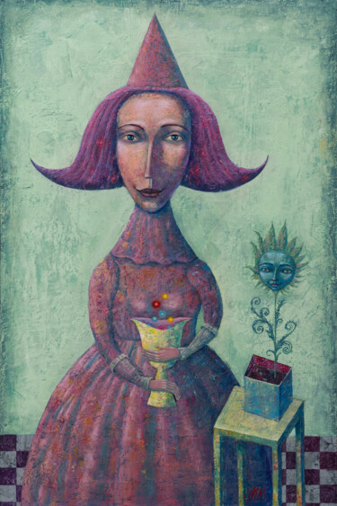 Painting titled "Fairy" by Dmitrii Ryzhikov, Original Artwork, Acrylic