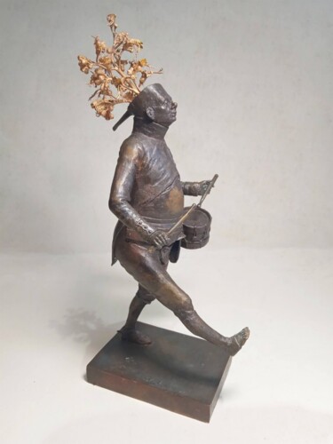 Sculpture titled "Ironic sculpture Du…" by Dmitriy Shevchuk, Original Artwork, Bronze