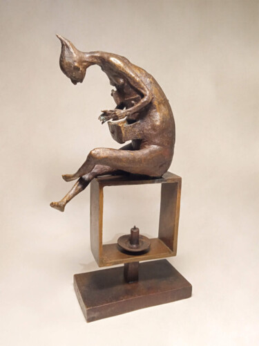 Sculpture titled "Bronze figure Diggi…" by Dmitriy Shevchuk, Original Artwork, Bronze