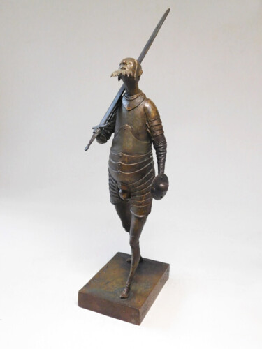 Sculpture titled "Don Quixote bronze…" by Dmitriy Shevchuk, Original Artwork, Bronze