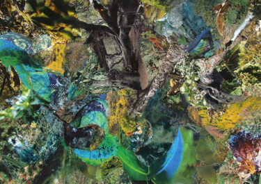 Коллажи под названием "Нижний сад Семирами…" - Дмитрий Шулькович, Подлинное произведение искусства, Коллажи