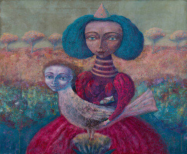 Pintura titulada "Autumn idyll" por Dmitrii Svetin, Obra de arte original, Acrílico