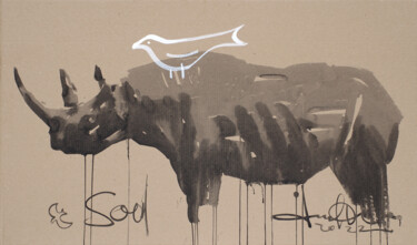 Schilderij getiteld "Soul" door Dmitrii Filatov, Origineel Kunstwerk, Inkt